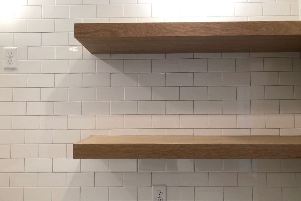 Do I Install Floating Shelves Before Or After Backsplash? Glamorous Place