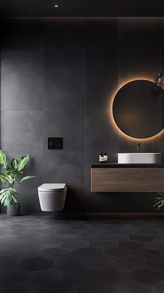 26 Black Bathroom Design Features - Glamorous Place