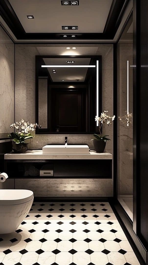 24 Black and White Bathroom Elegance - Glamorous Place