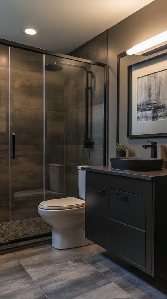 19 Modern Black Bathroom Aesthetics - Glamorous Place