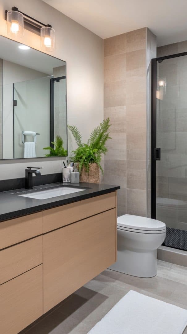 26 Black Bathroom Design Features - Glamorous Place
