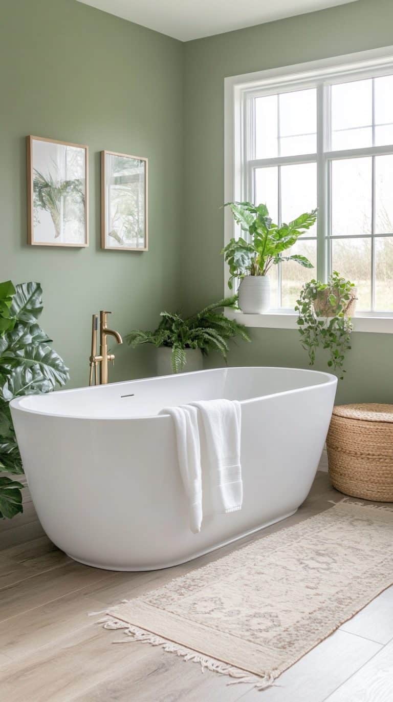 47 Green Bathroom Design: Exploring Shades of Green - Glamorous Place
