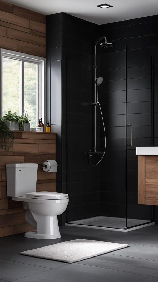 19 Modern Black Bathroom Aesthetics - Glamorous Place