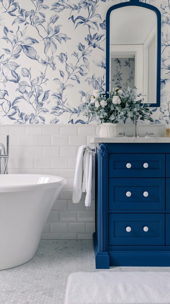 38 Diverse Blue Bathroom Styles - Glamorous Place