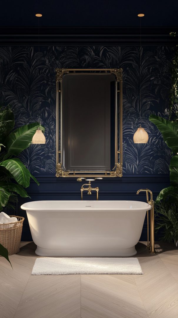 40 Navy Blue Bathroom Aesthetics and Accessories - Glamorous Place
