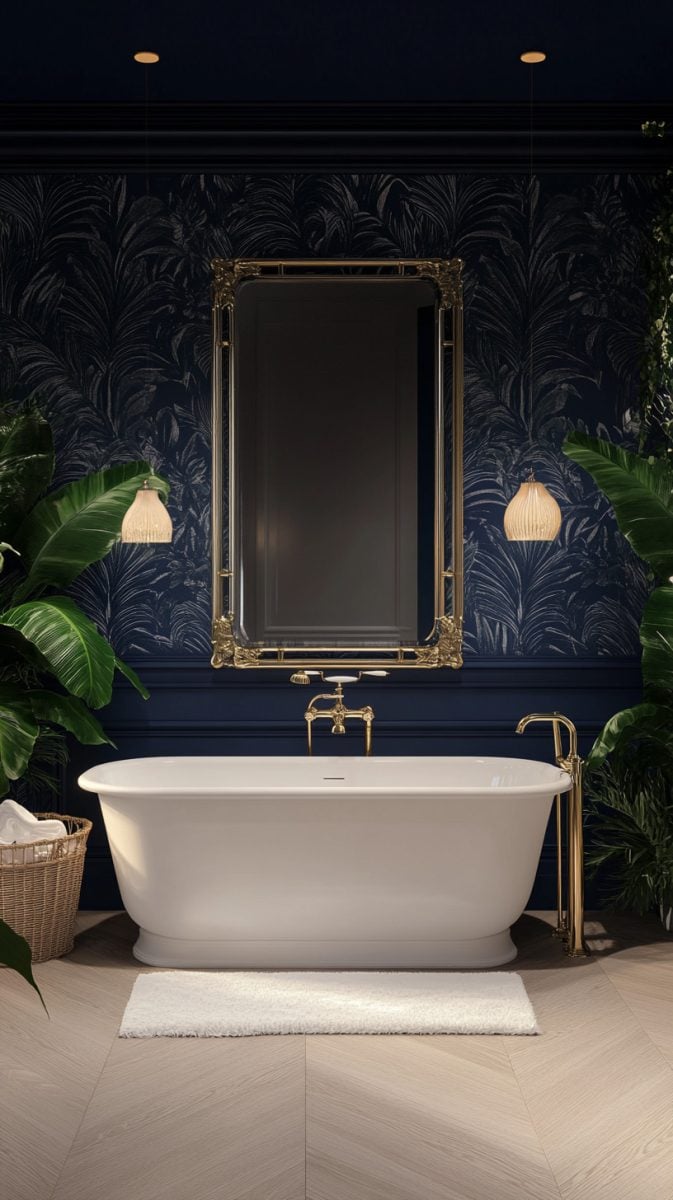 40 Navy Blue Bathroom Aesthetics and Accessories - Glamorous Place