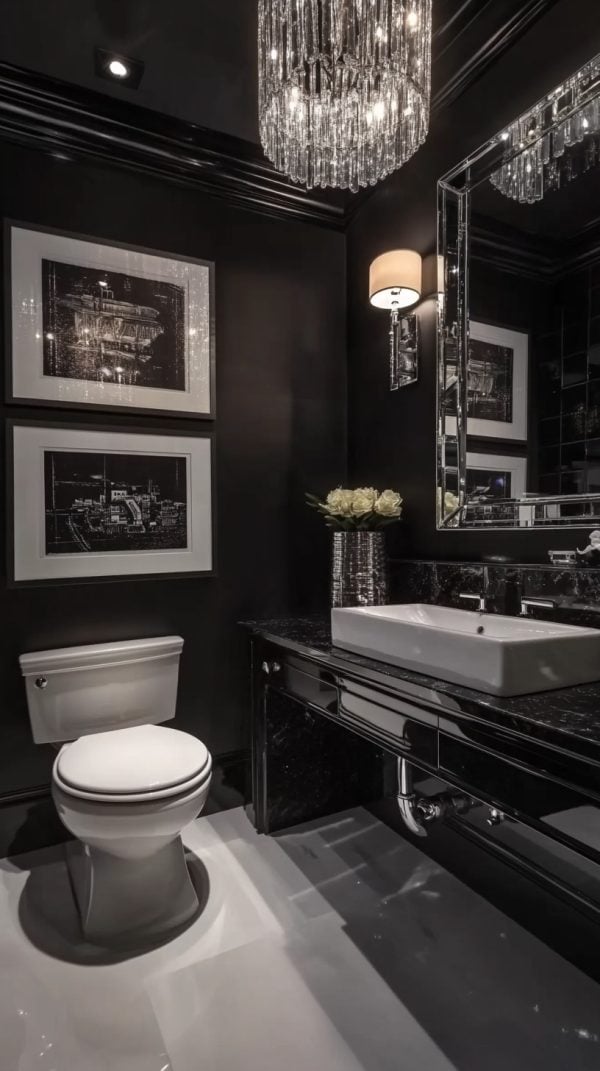 24 Black and White Bathroom Elegance - Glamorous Place