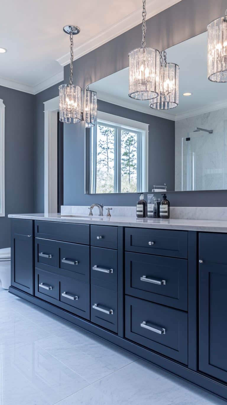 41 Navy Blue Bathroom Design Ideas - Glamorous Place
