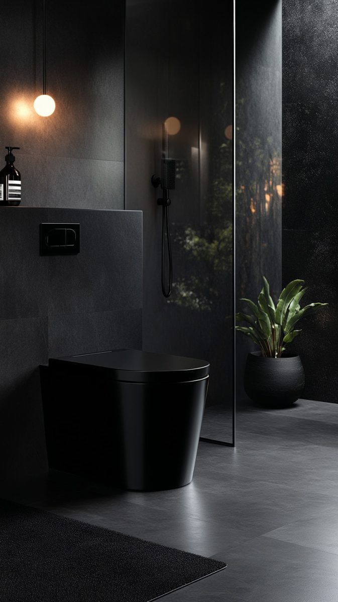 19 Modern Black Bathroom Aesthetics - Glamorous Place