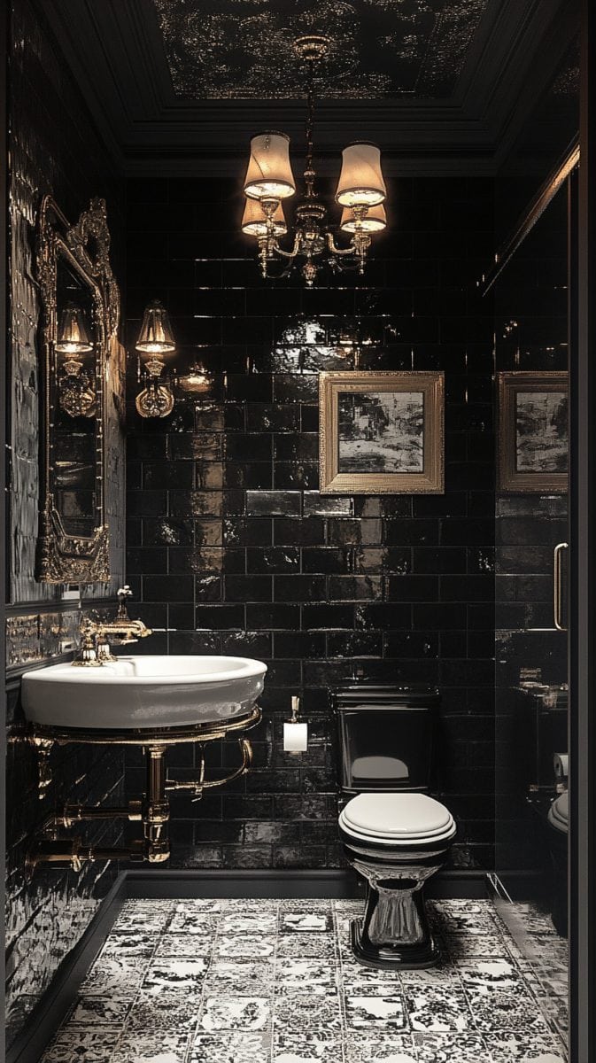 Timeless Elegance: 21 Stunning Black Bathroom Design Ideas - Glamorous ...