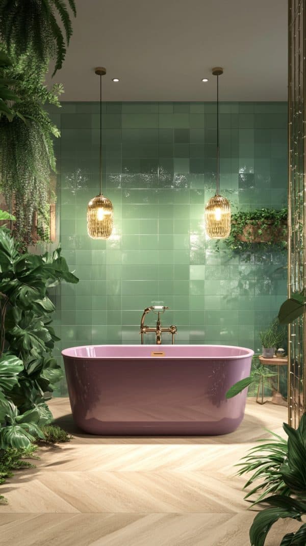 29 Green Bathroom Themes and Complementary Colors - Glamorous Place