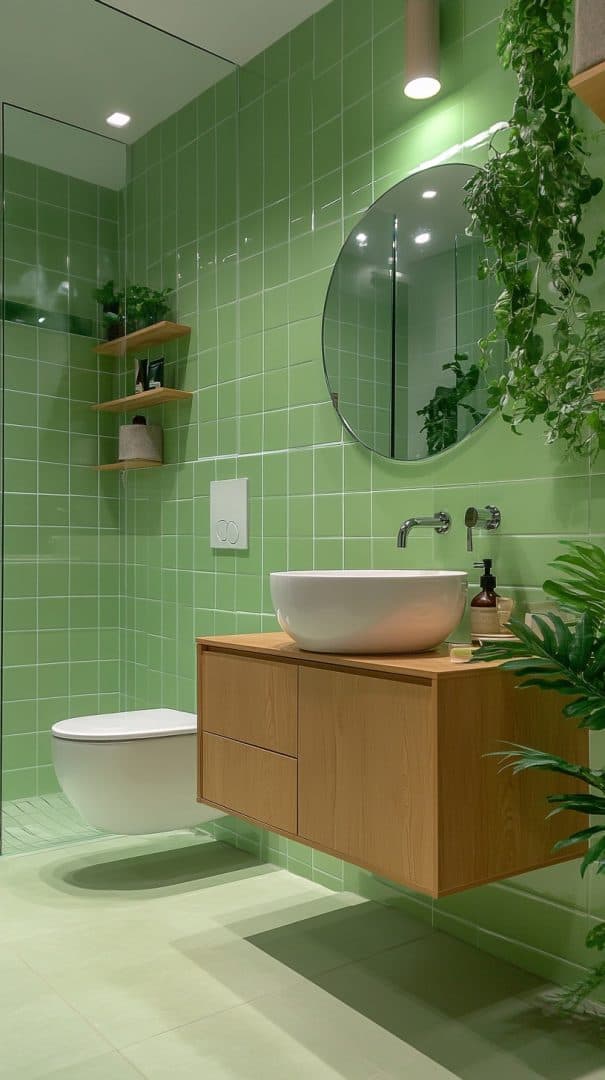 23 Green Bathroom Accents: Fixtures and Accessories - Glamorous Place