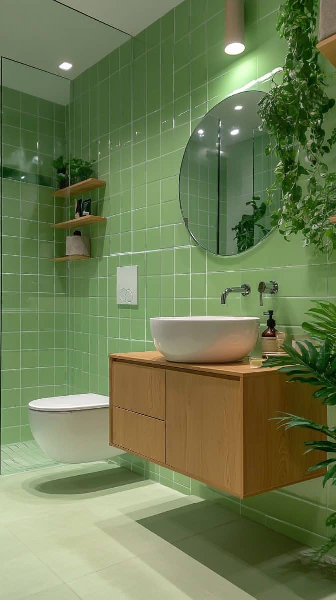 23 Green Bathroom Accents Fixtures and Accessories Glamorous Place