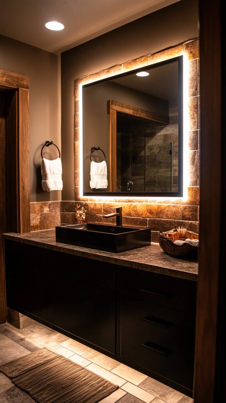 26 Black Bathroom Design Features - Glamorous Place
