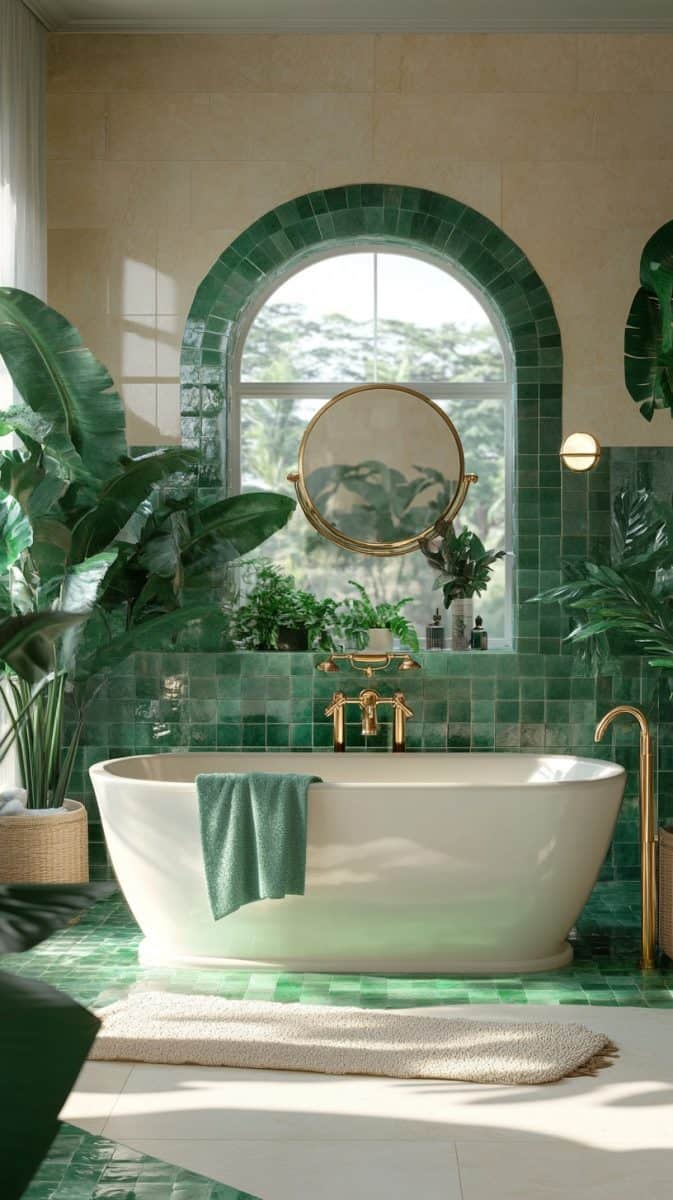28 Green Bathroom Designs: Blending Modern and Vintage Styles ...