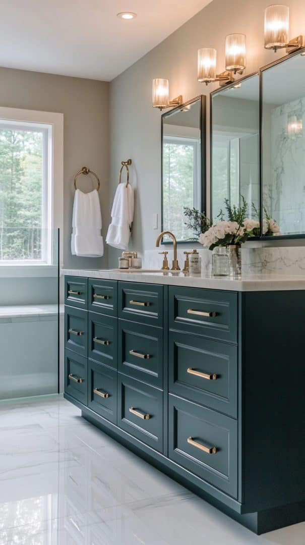 33 Dark Blue Bathrooms - Glamorous Place