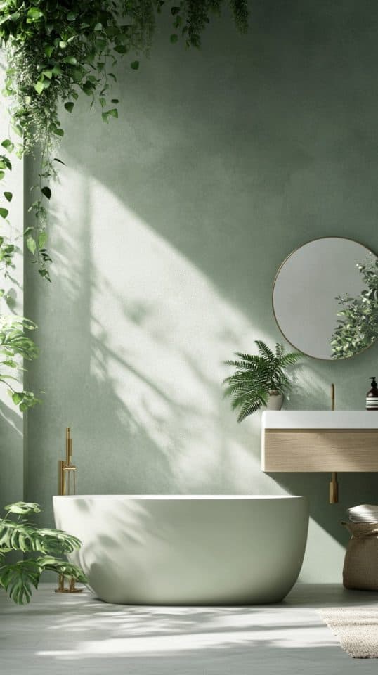 47 Green Bathroom Design: Exploring Shades of Green - Glamorous Place