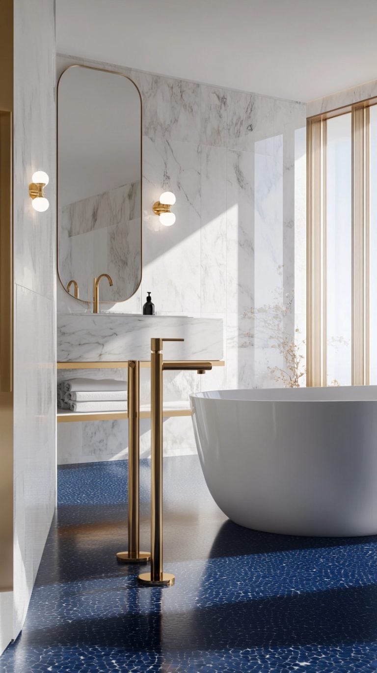 41 Navy Blue Bathroom Design Ideas Glamorous Place