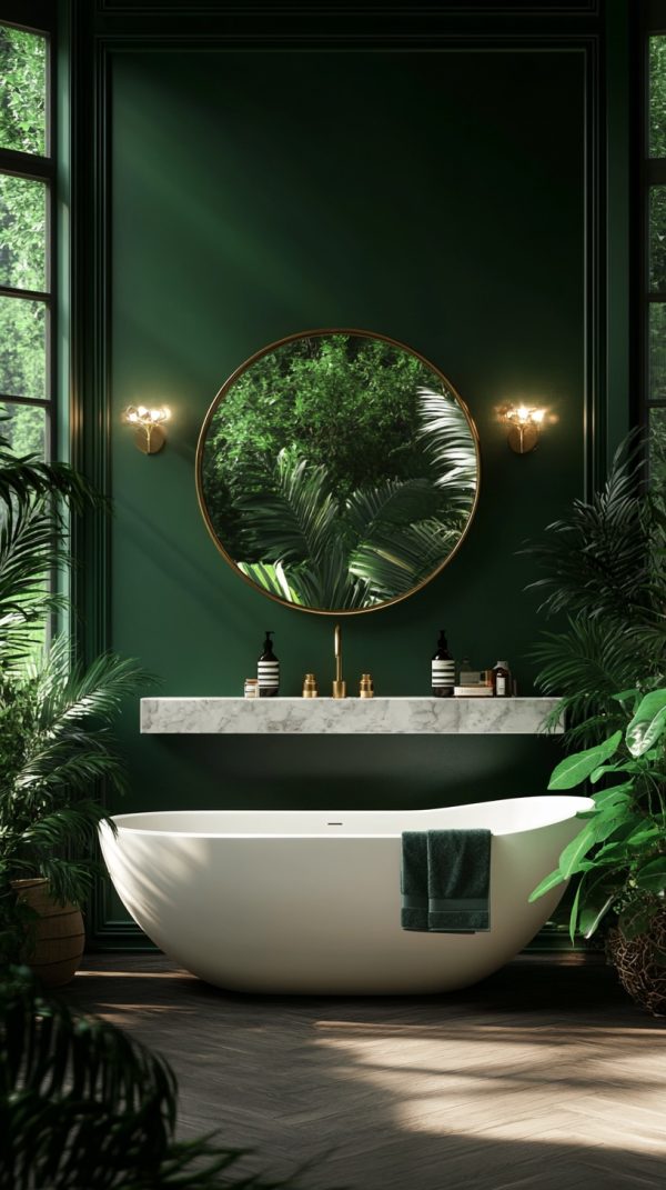 47 Green Bathroom Design Exploring Shades of Green Glamorous Place