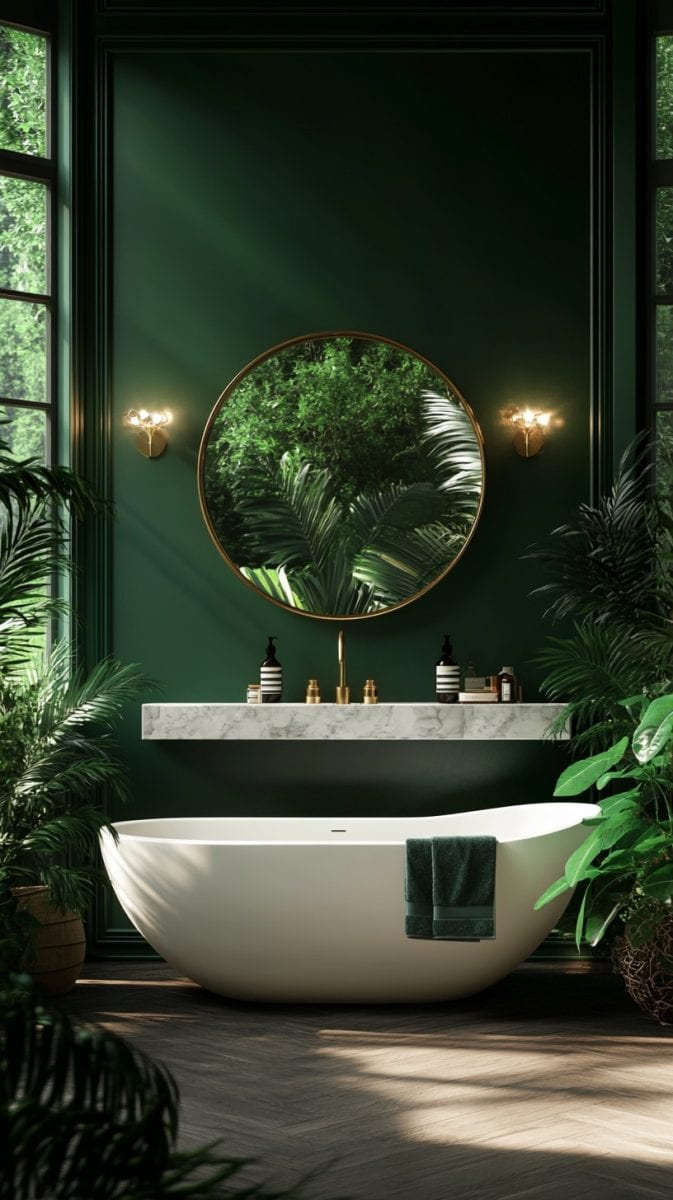 47 Green Bathroom Design Exploring Shades of Green Glamorous Place