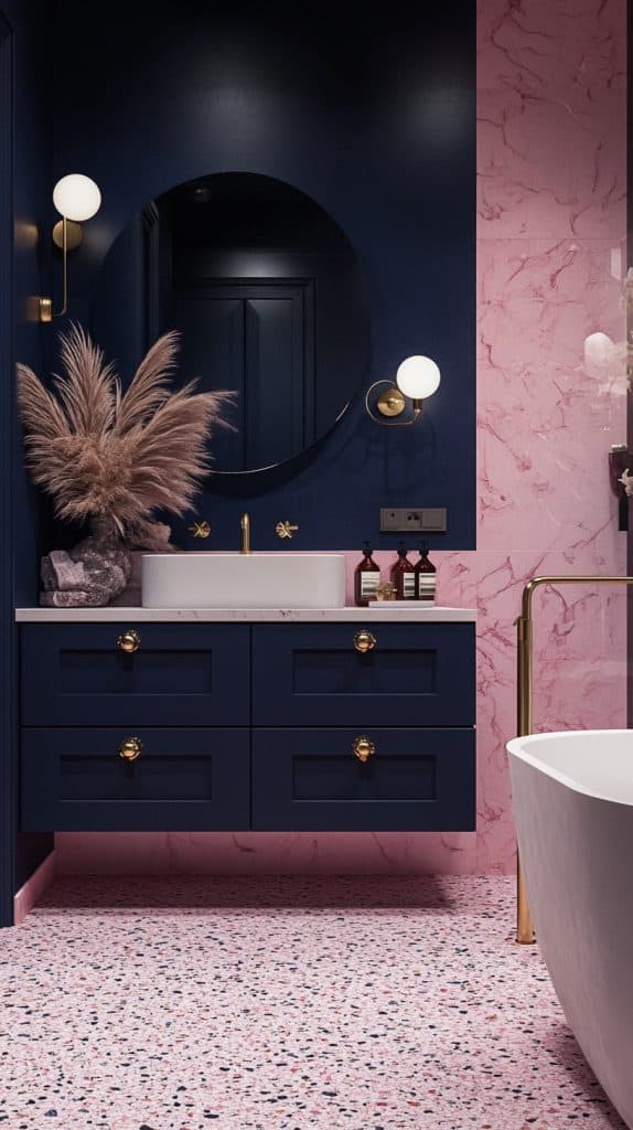 41 Navy Blue Bathroom Design Ideas
