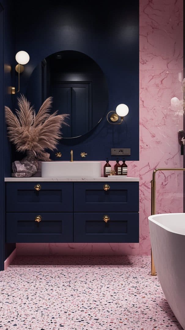 41 Navy Blue Bathroom Design Ideas - Glamorous Place