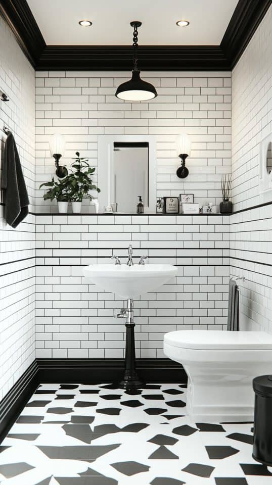 24 Black and White Bathroom Elegance - Glamorous Place