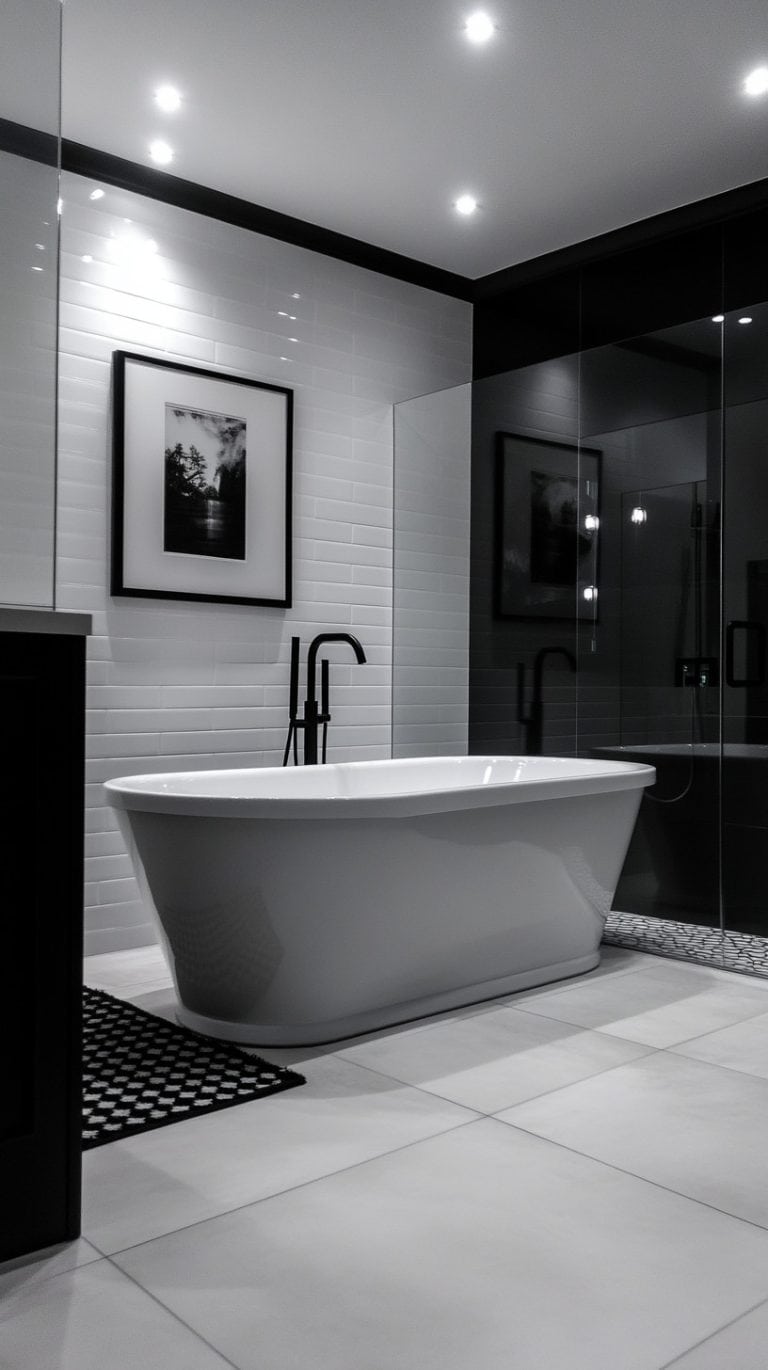 24 Black and White Bathroom Elegance - Glamorous Place