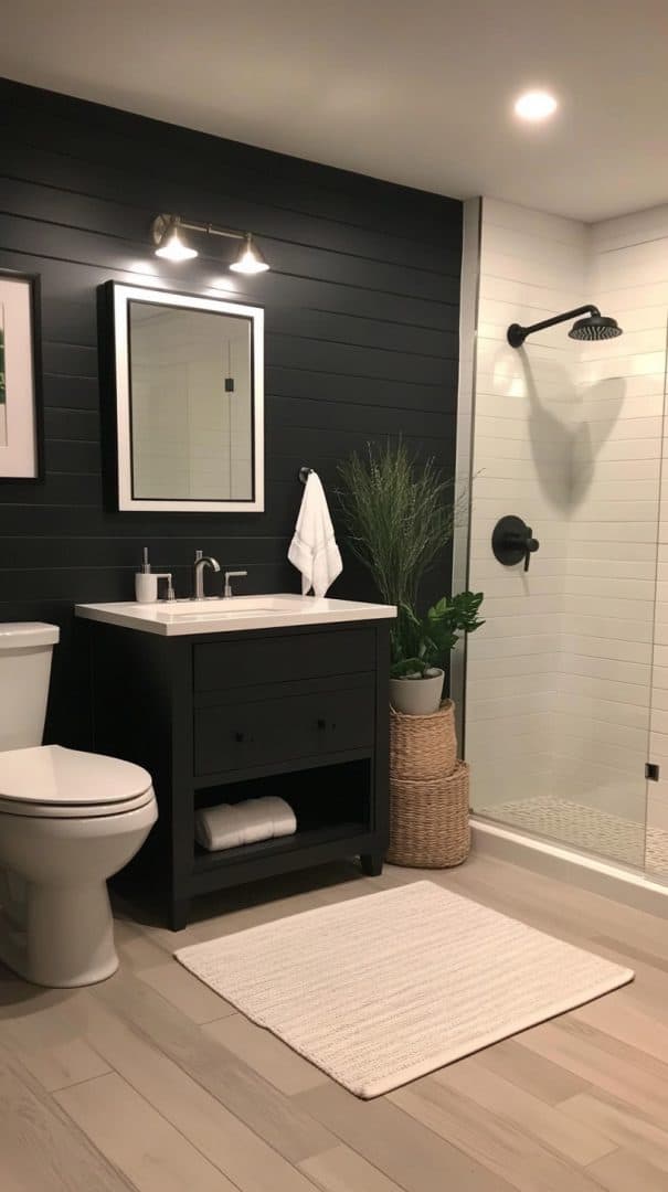 26 Black Bathroom Design Features - Glamorous Place