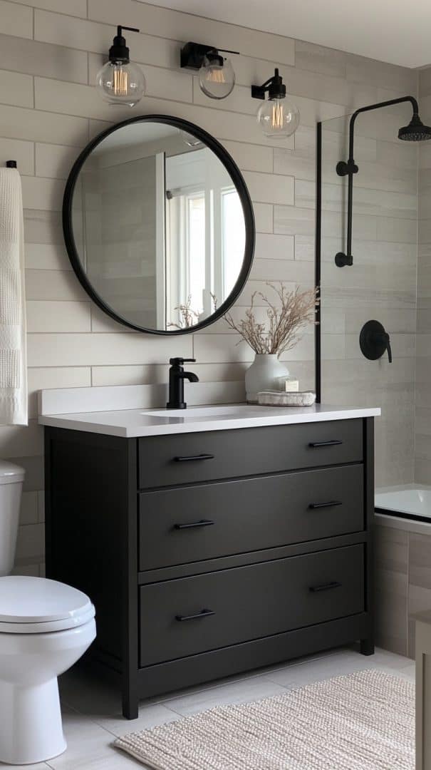 19 Modern Black Bathroom Aesthetics - Glamorous Place