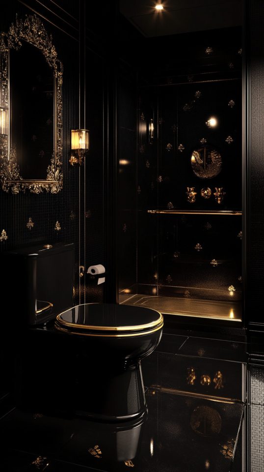Timeless Elegance: 21 Stunning Black Bathroom Design Ideas - Glamorous ...