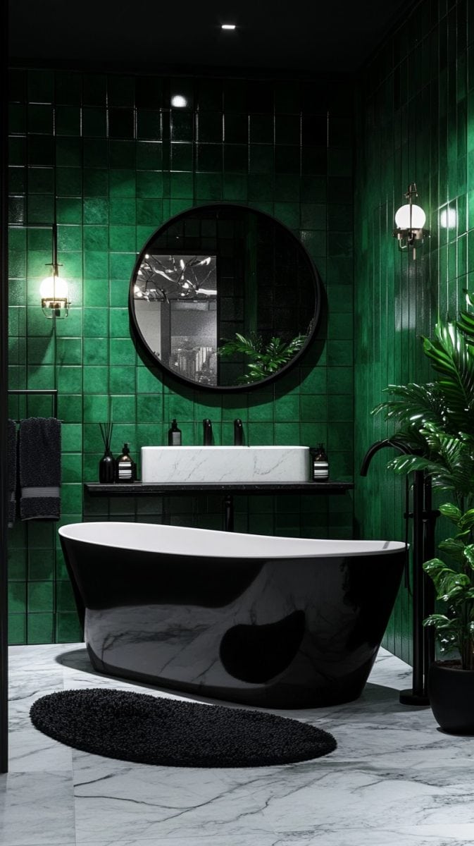 28 Green Bathroom Designs: Blending Modern and Vintage Styles ...