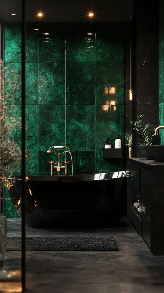 28 Green Bathroom Designs: Blending Modern and Vintage Styles ...