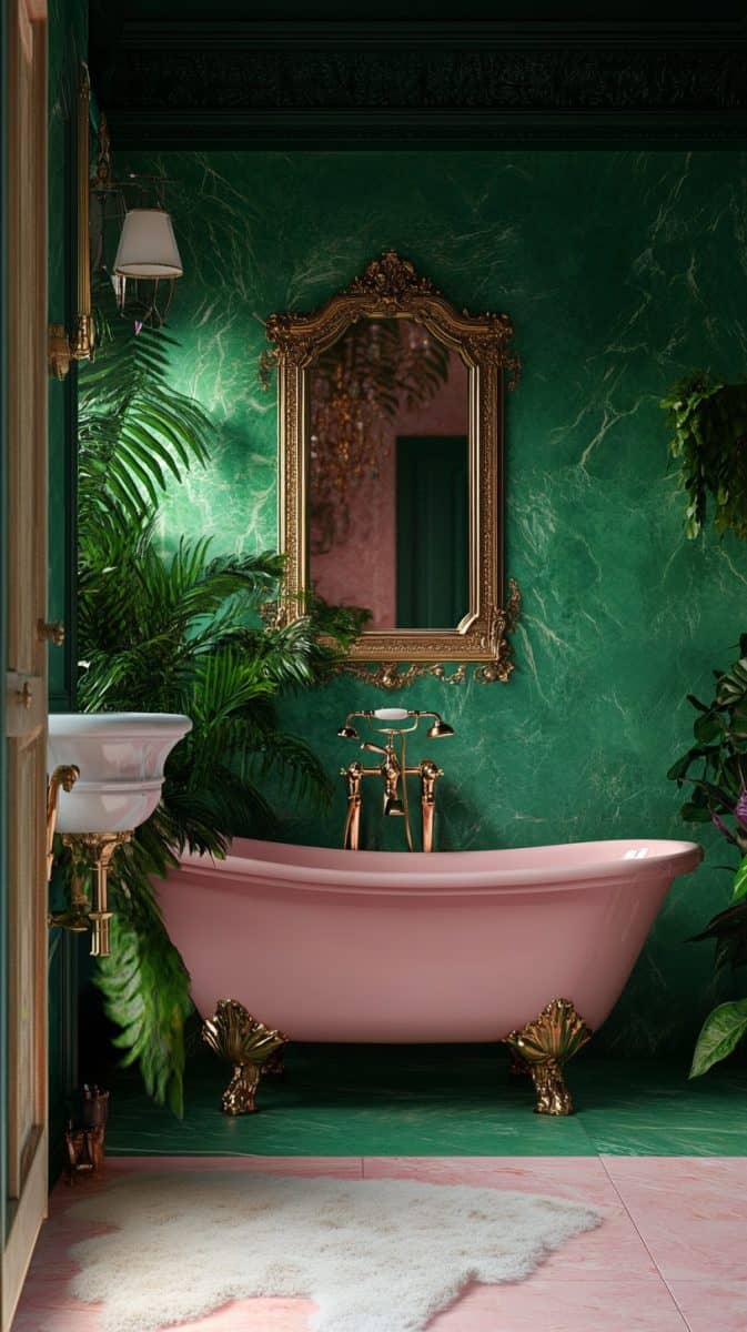 47 Green Bathroom Design: Exploring Shades of Green - Glamorous Place