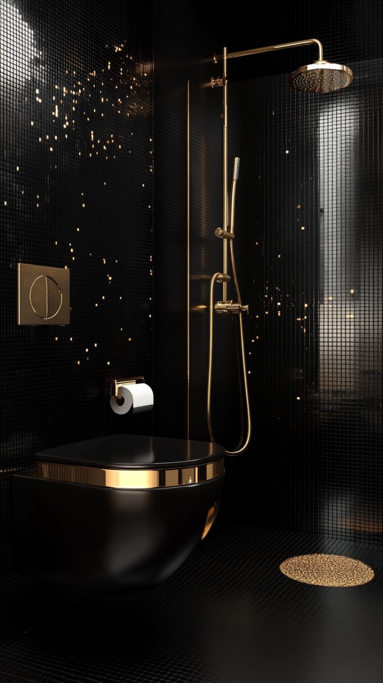 19 Modern Black Bathroom Aesthetics Glamorous Place