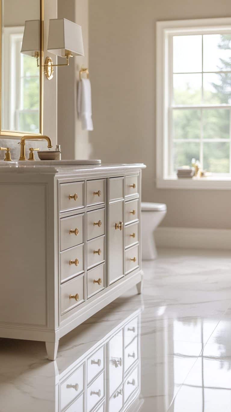 37 Modern Gold Bathroom Ideas: Fixtures, Lighting, and Hardware ...