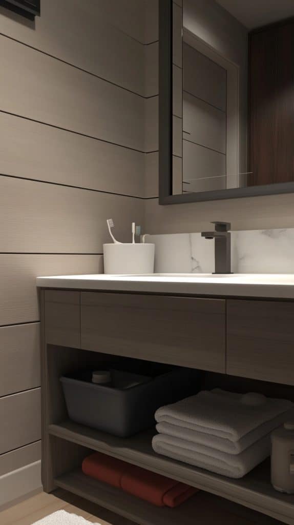 38 Small Bathrooms: Storage and Cabinets Ideas - Glamorous Place