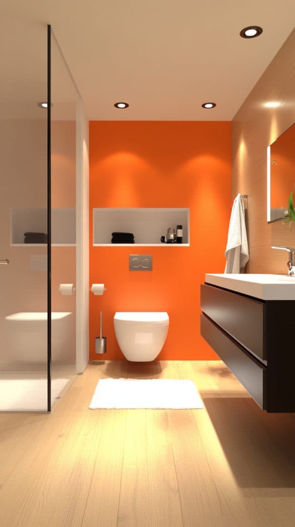 40 Stylish Orange Bathroom Ideas From Retro to Modern Designs