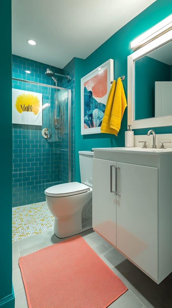 46 Small Bathroom Inspirations - Glamorous Place