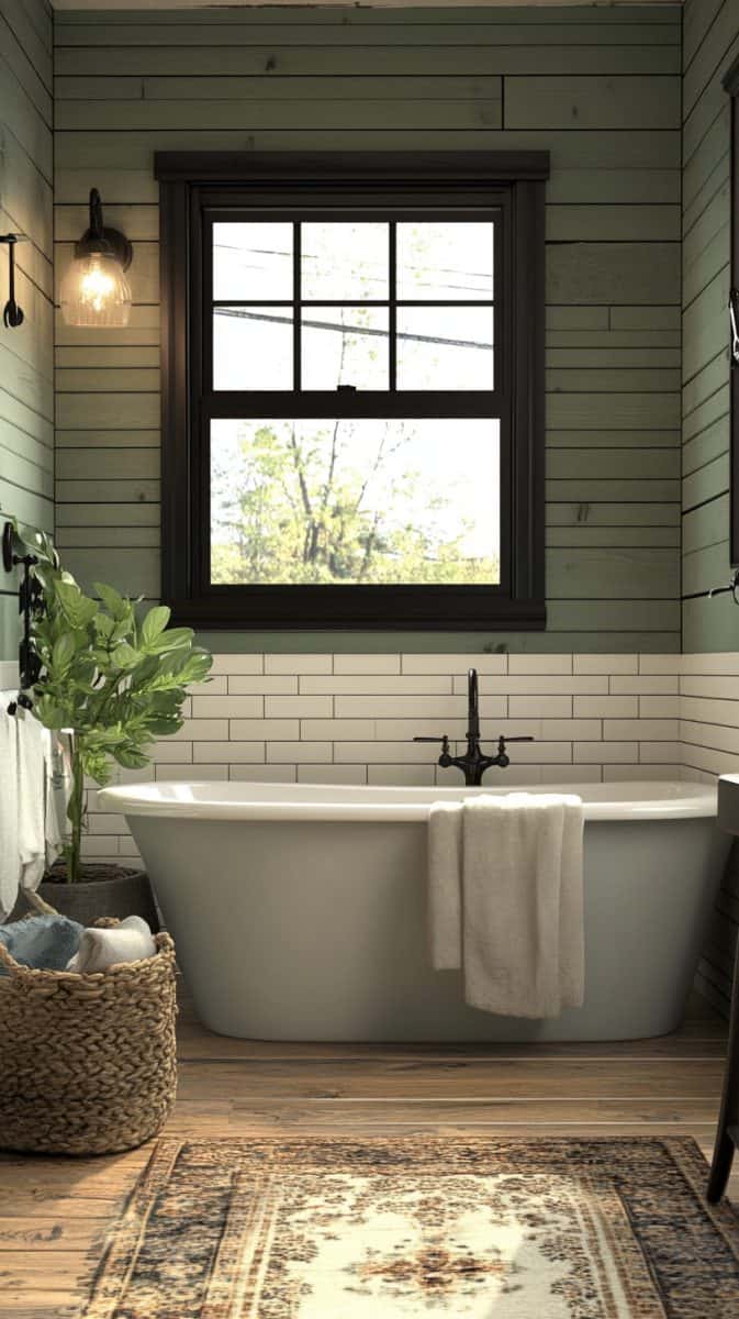 41 Modern Farmhouse Bathroom Ideas: Vanities, Lighting, and Decor for a ...