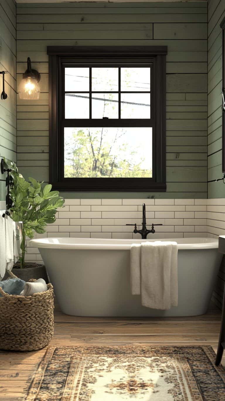 41 Modern Farmhouse Bathroom Ideas: Vanities, Lighting, and Decor for a ...