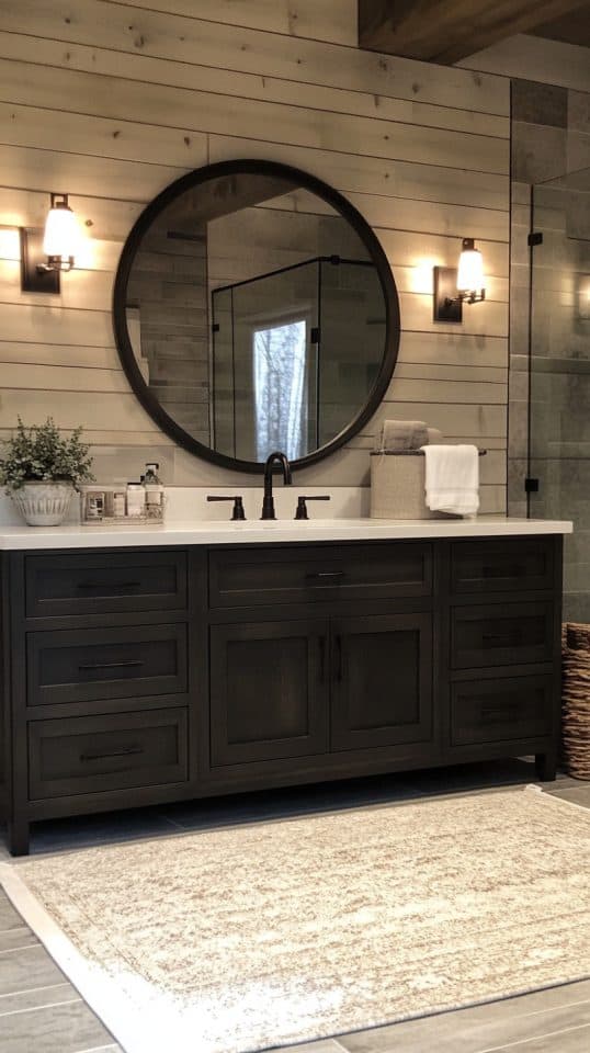41 Modern Farmhouse Bathroom Ideas: Vanities, Lighting, and Decor for a Stylish Retreat ...