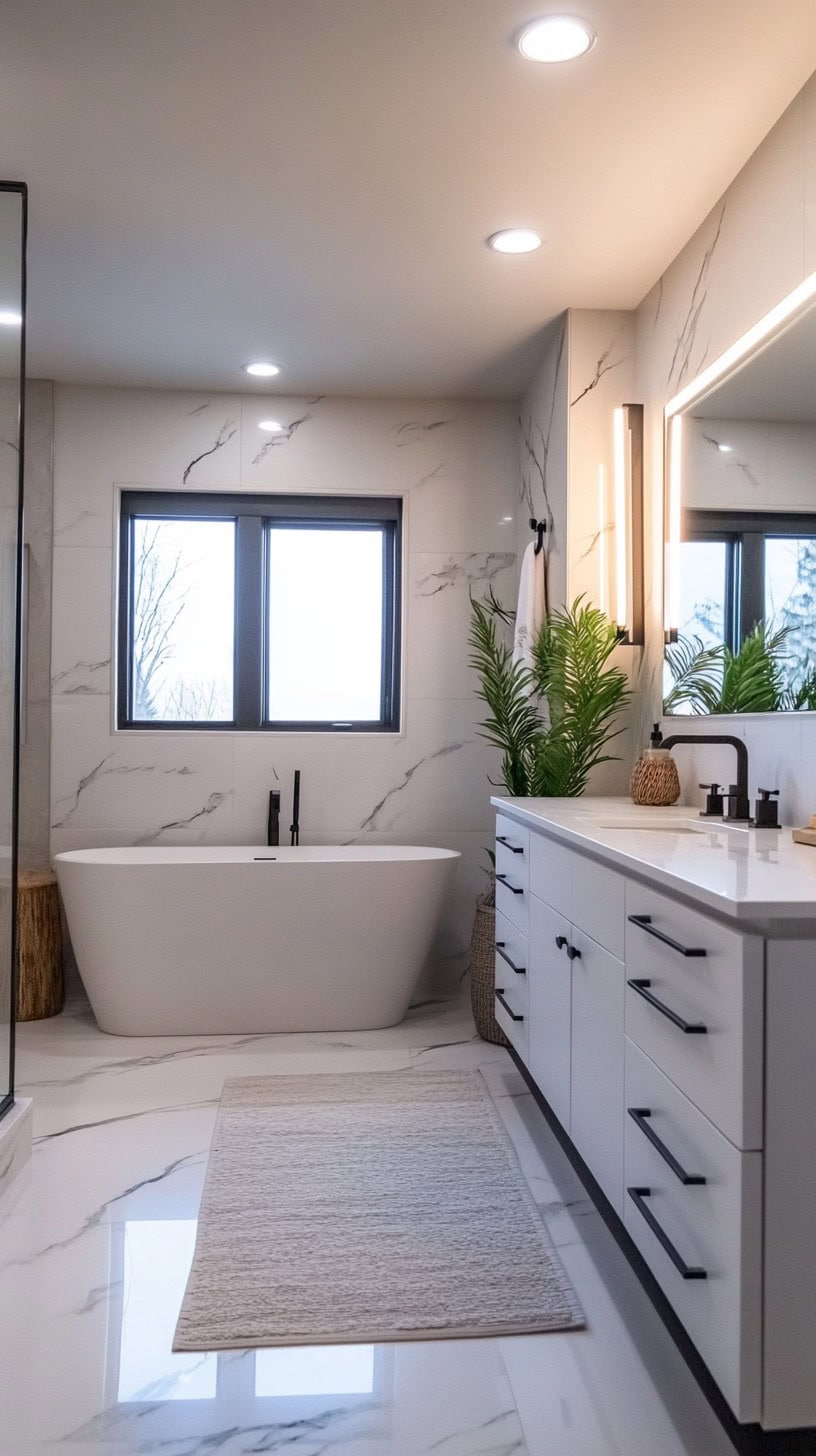Modern white bathroom