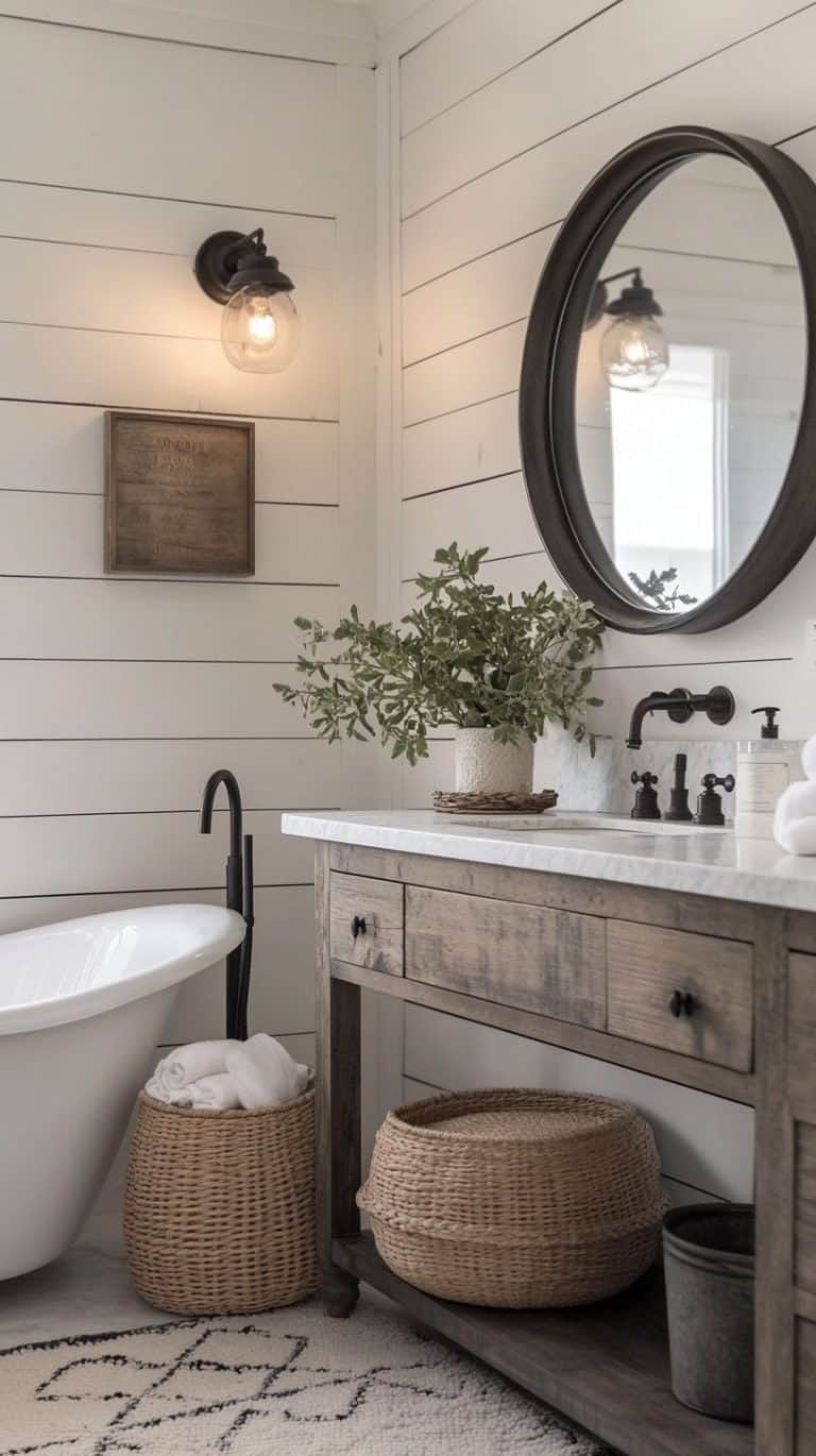 Picture of 36 Rustic Bathroom Designs: Cozy Farmhouse & Country Styles - Glamorous ...
