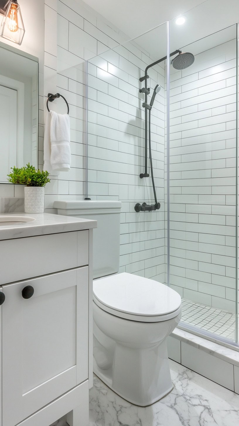 Small white bathroom