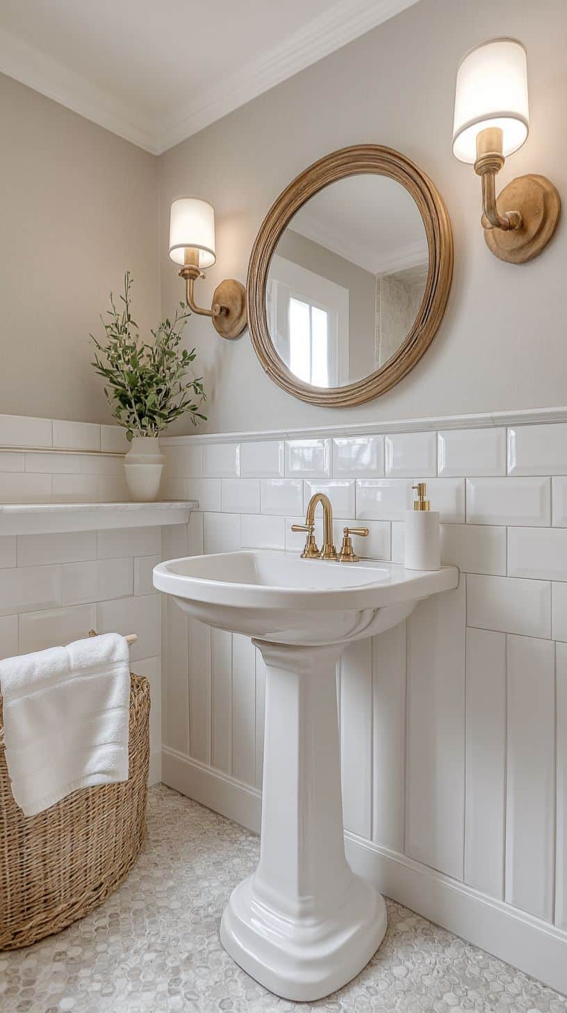 Traditional half bathroom