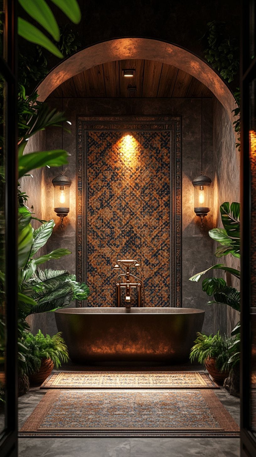 Moroccan spa bathroom