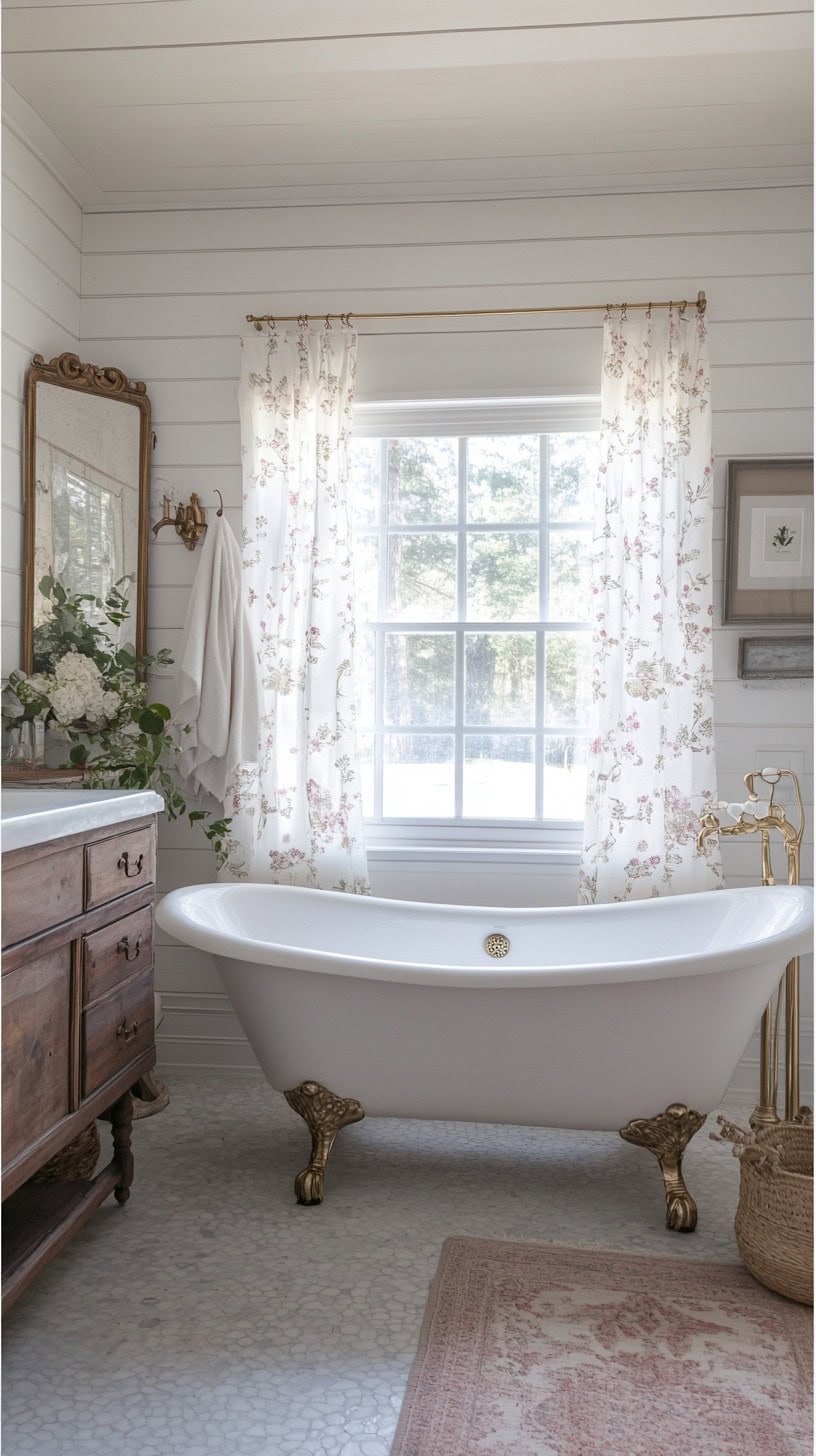 French country cottage bathroom
