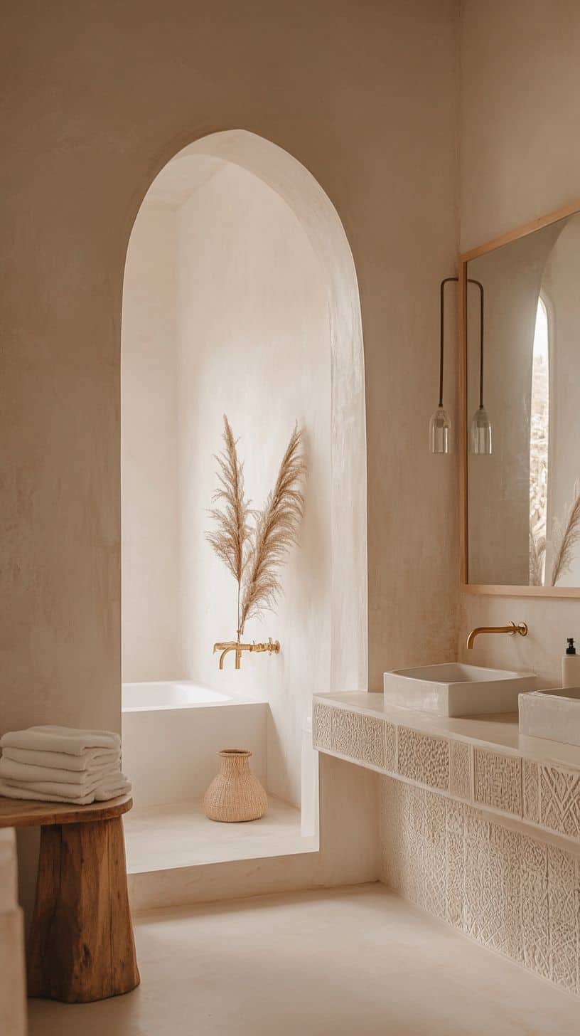 White moroccan bathroom