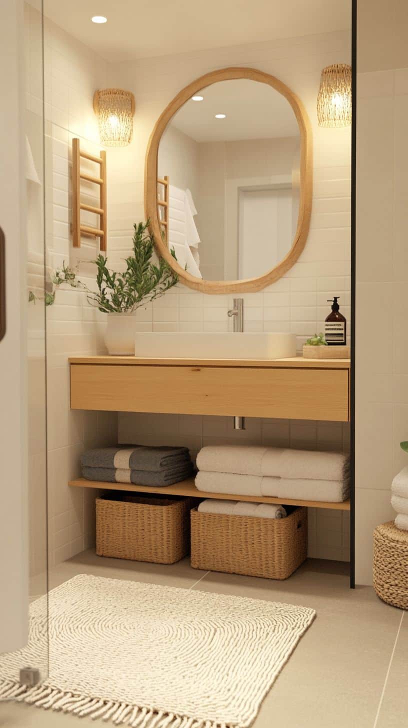 Apartment bathroom with on a budget decor
